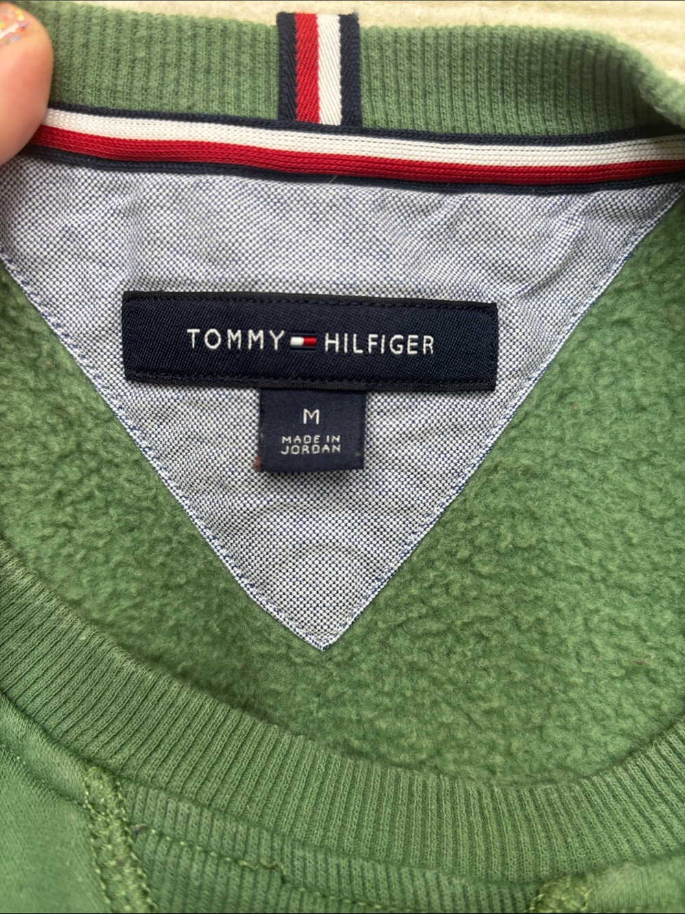 Tommy Hilfiger | medium Sage Green Crewneck Sweatshirt - Picture 5 of 6
